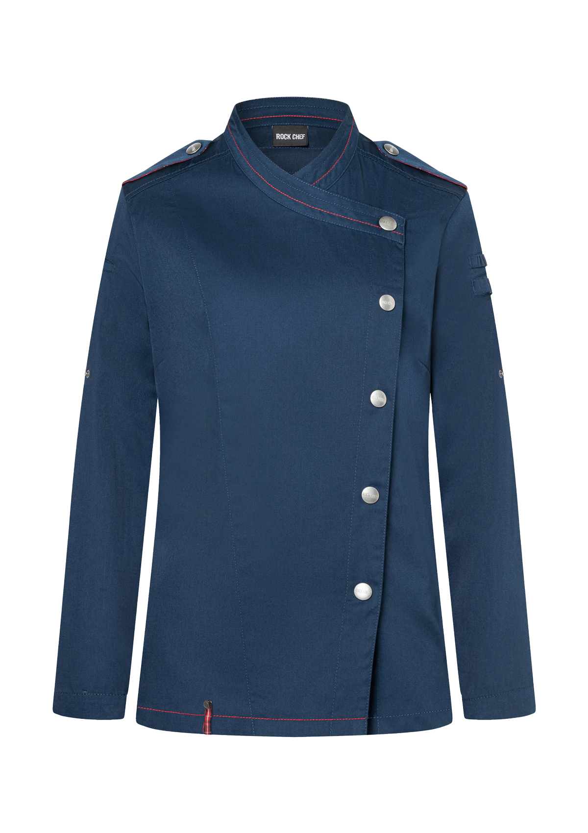 Chaqueta de Chef para Mujer de Manga Larga estilo Denim ROCK CHEF® Stage2 (Sostenible)