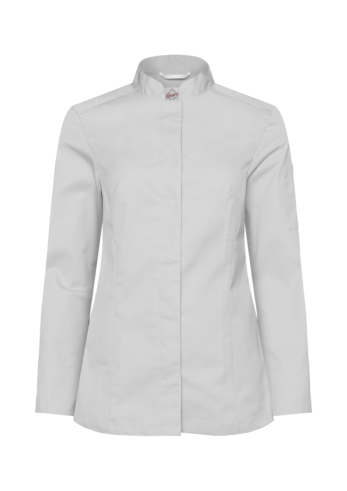 Camisa de chef para mujer entallada manga larga con bolsillo | Segers