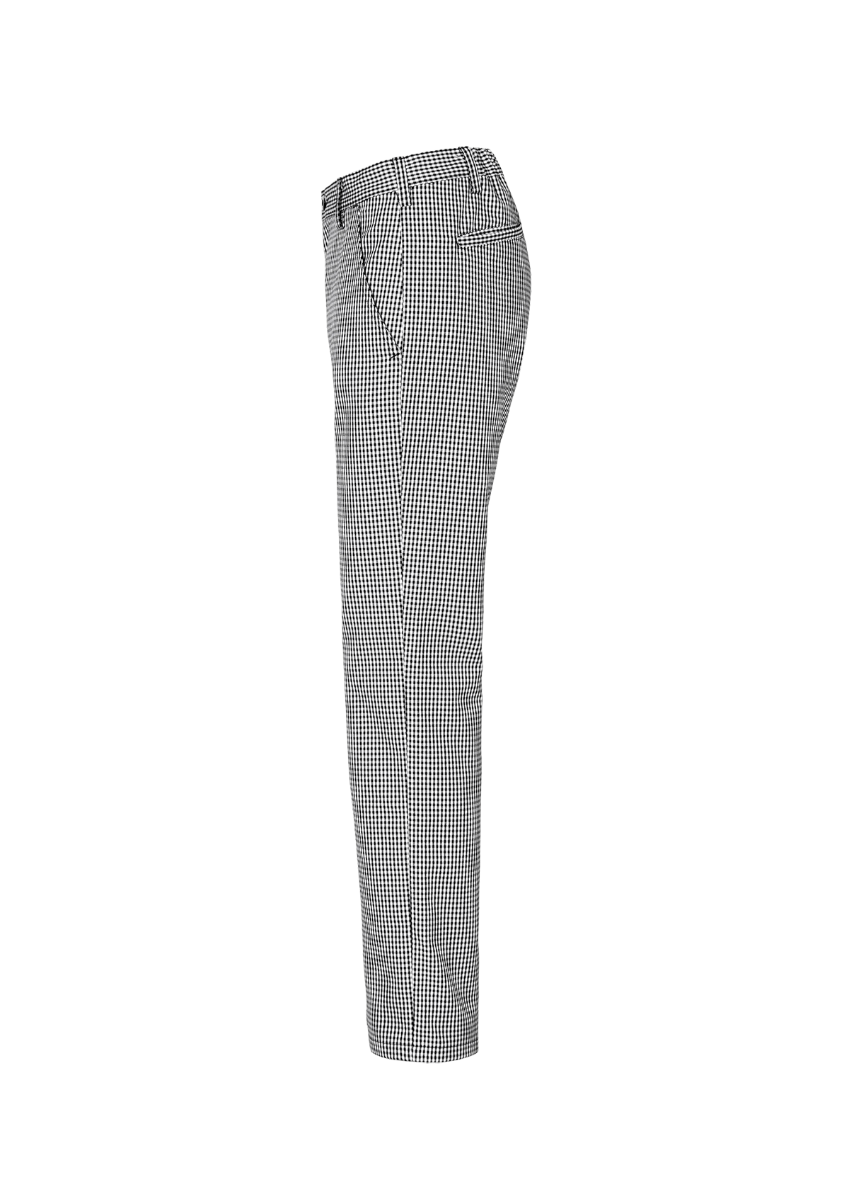 Women's Chef Pants in Black Pepita with Smooth Front | Segers