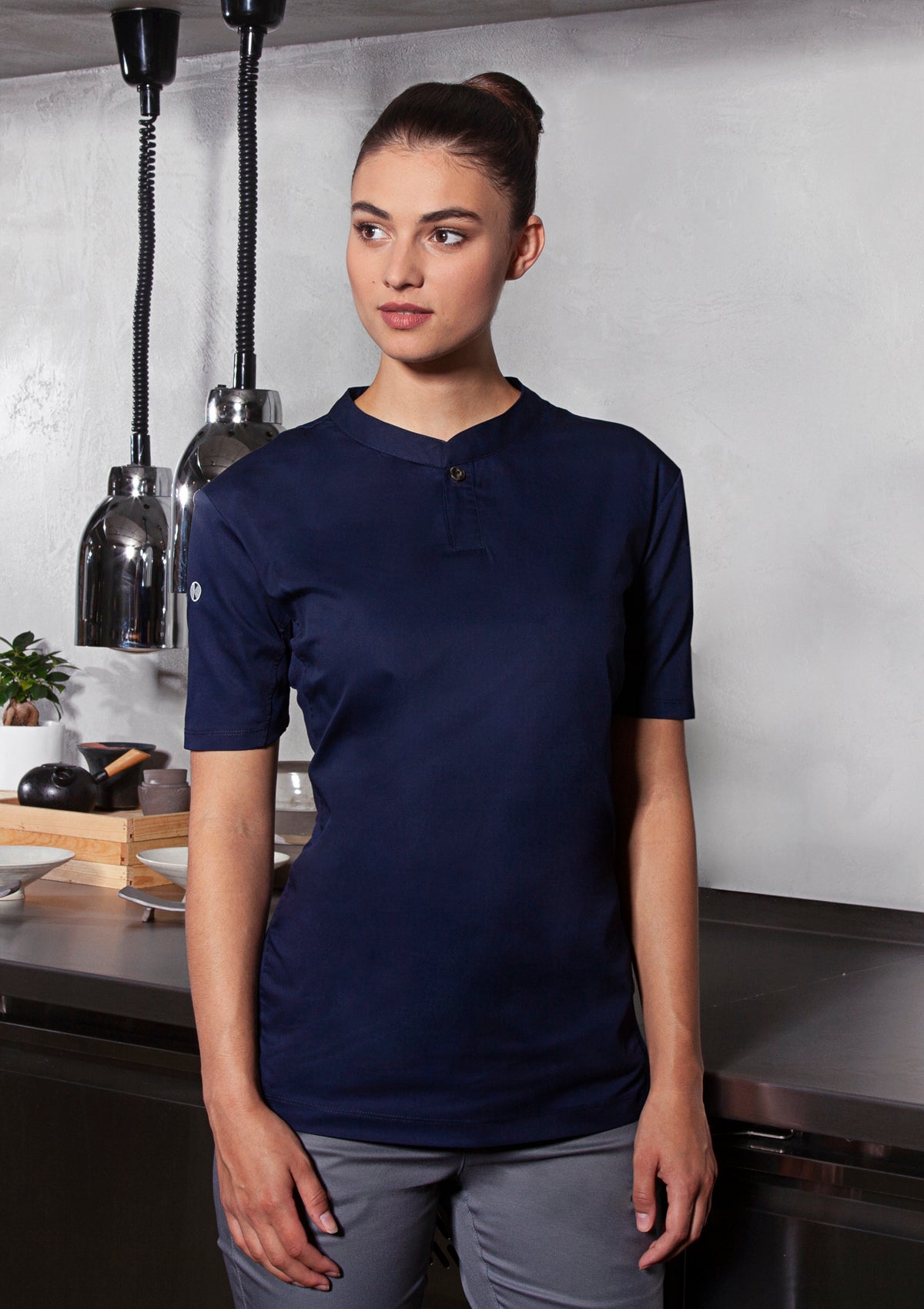 Camisa de chef para mujer Performance Slim-Fit manga corta | Karlowsky