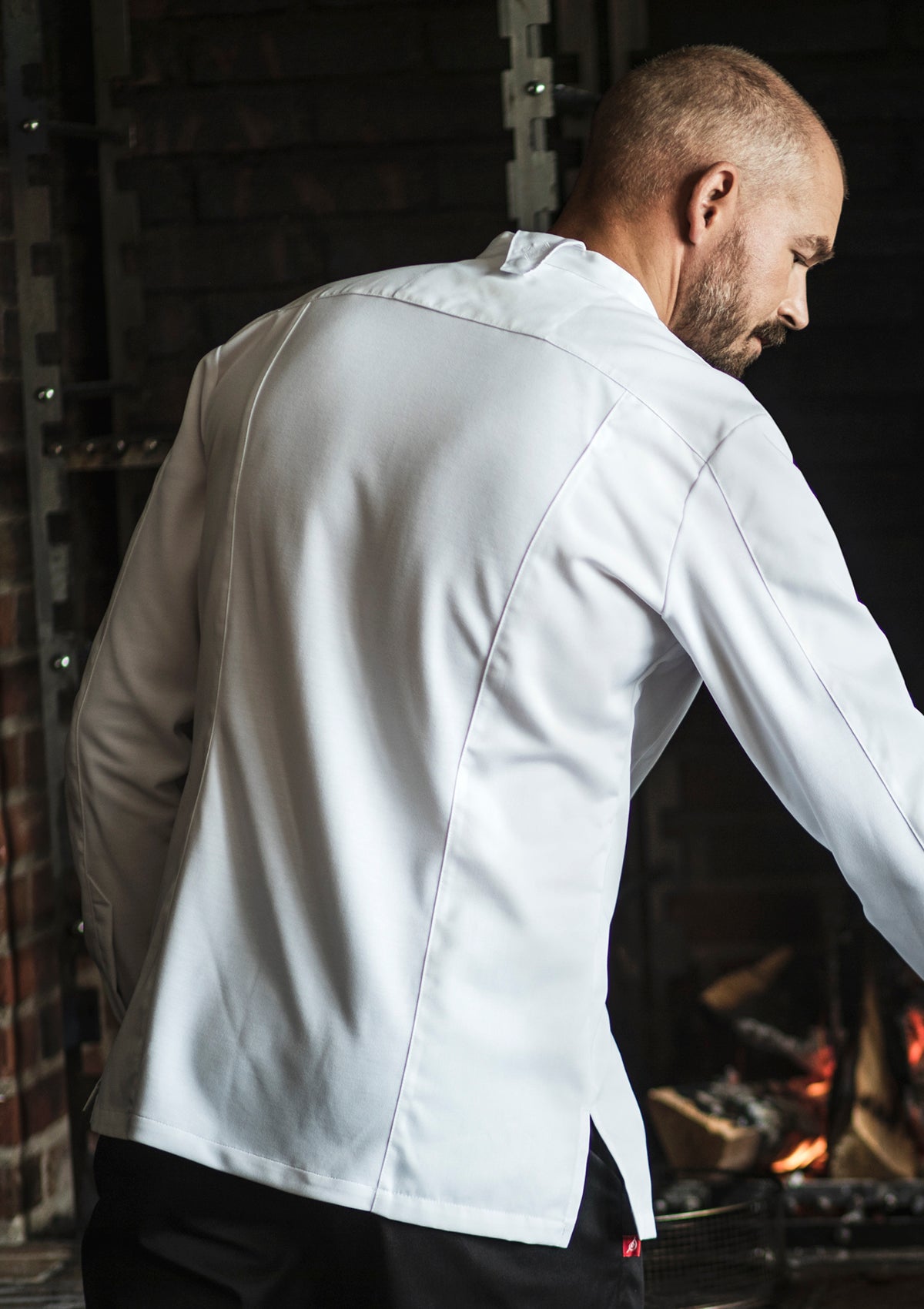 Chaqueta de chef hombre stretch manga larga | Segers