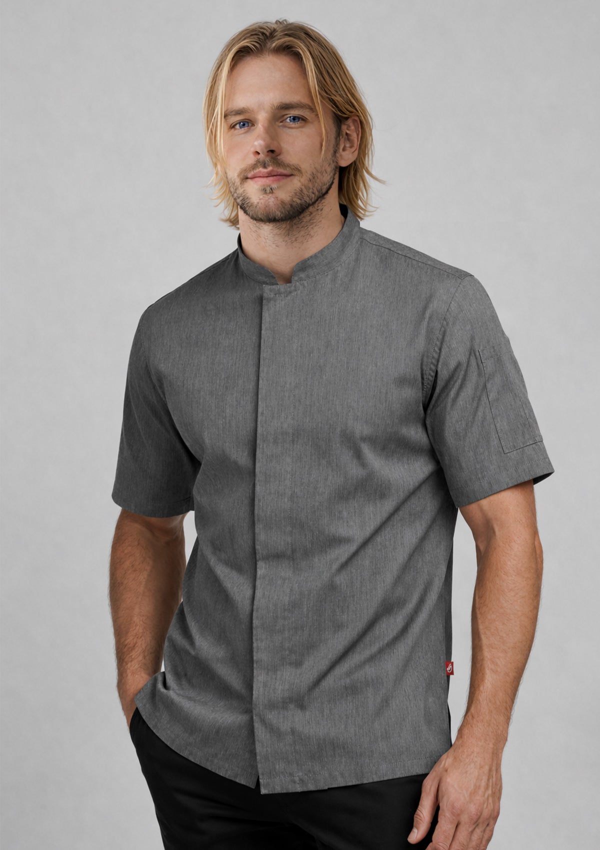 Camisa de chef unisex Smart manga corta