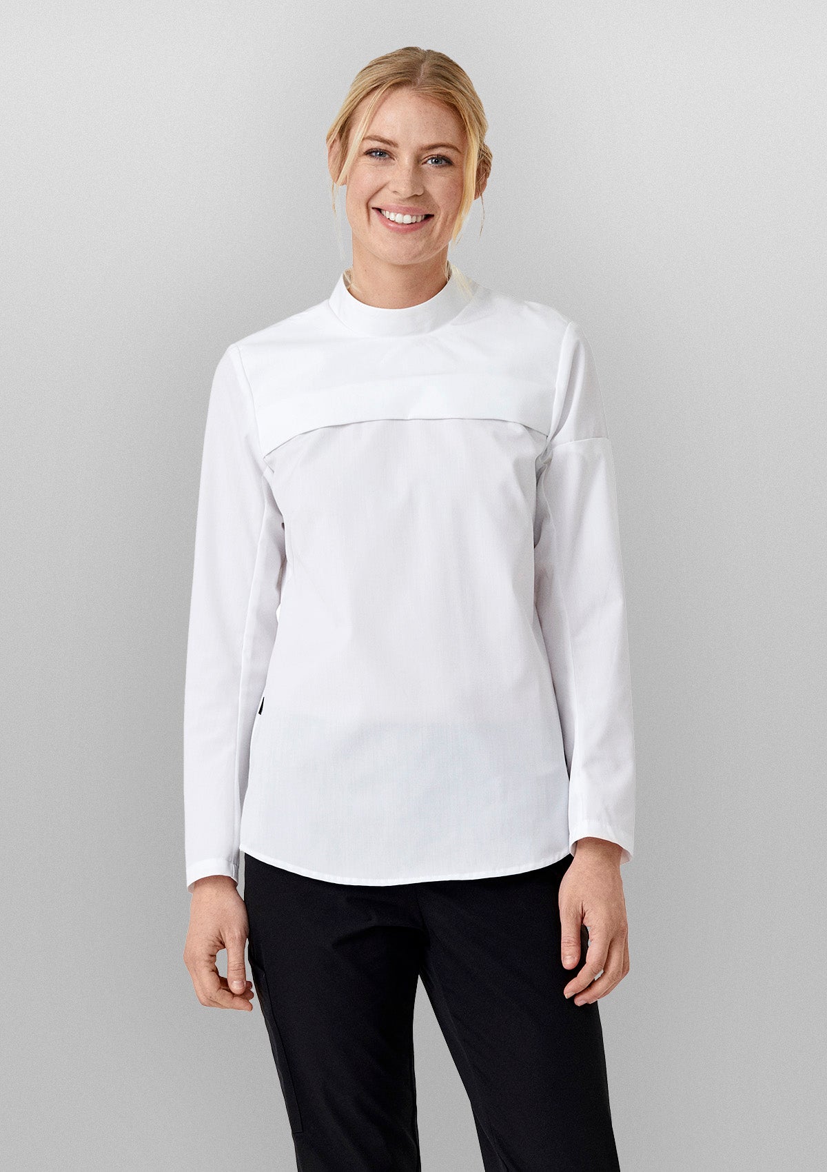 Camisa mujer tipo popover ajustada manga larga | Kentaur