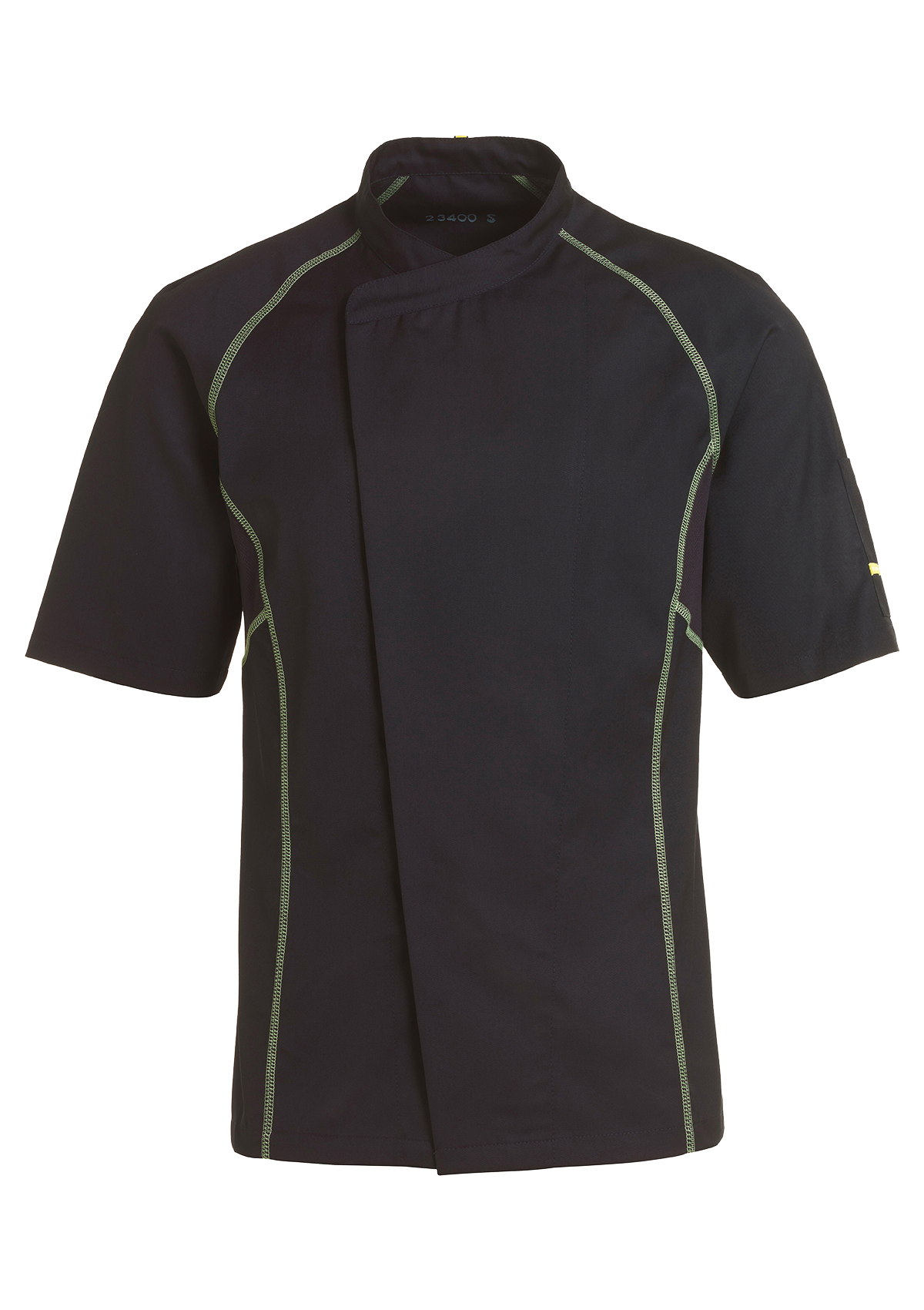 Chaqueta de chef deportiva con costura Flatlock y manga corta unisex | Kentaur
