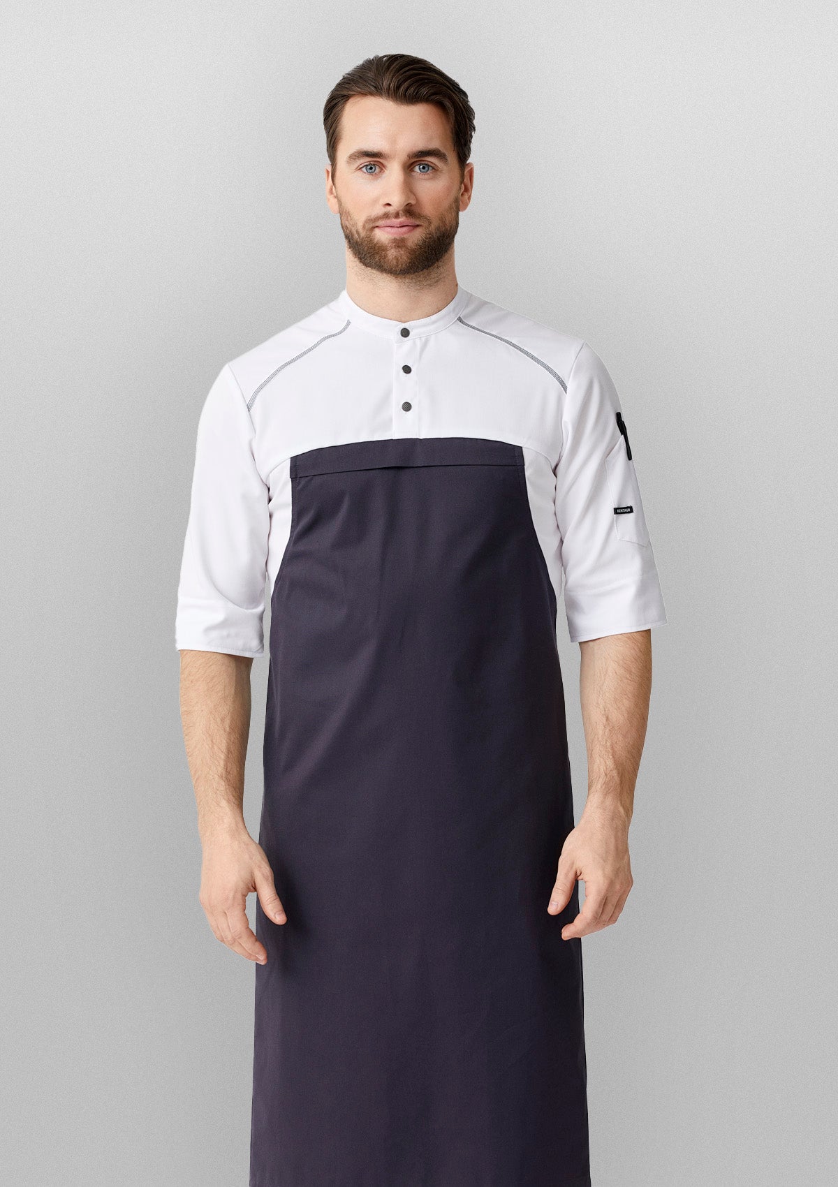 Chaqueta híbrida de chef con delantal integrado unisex | Kentaur