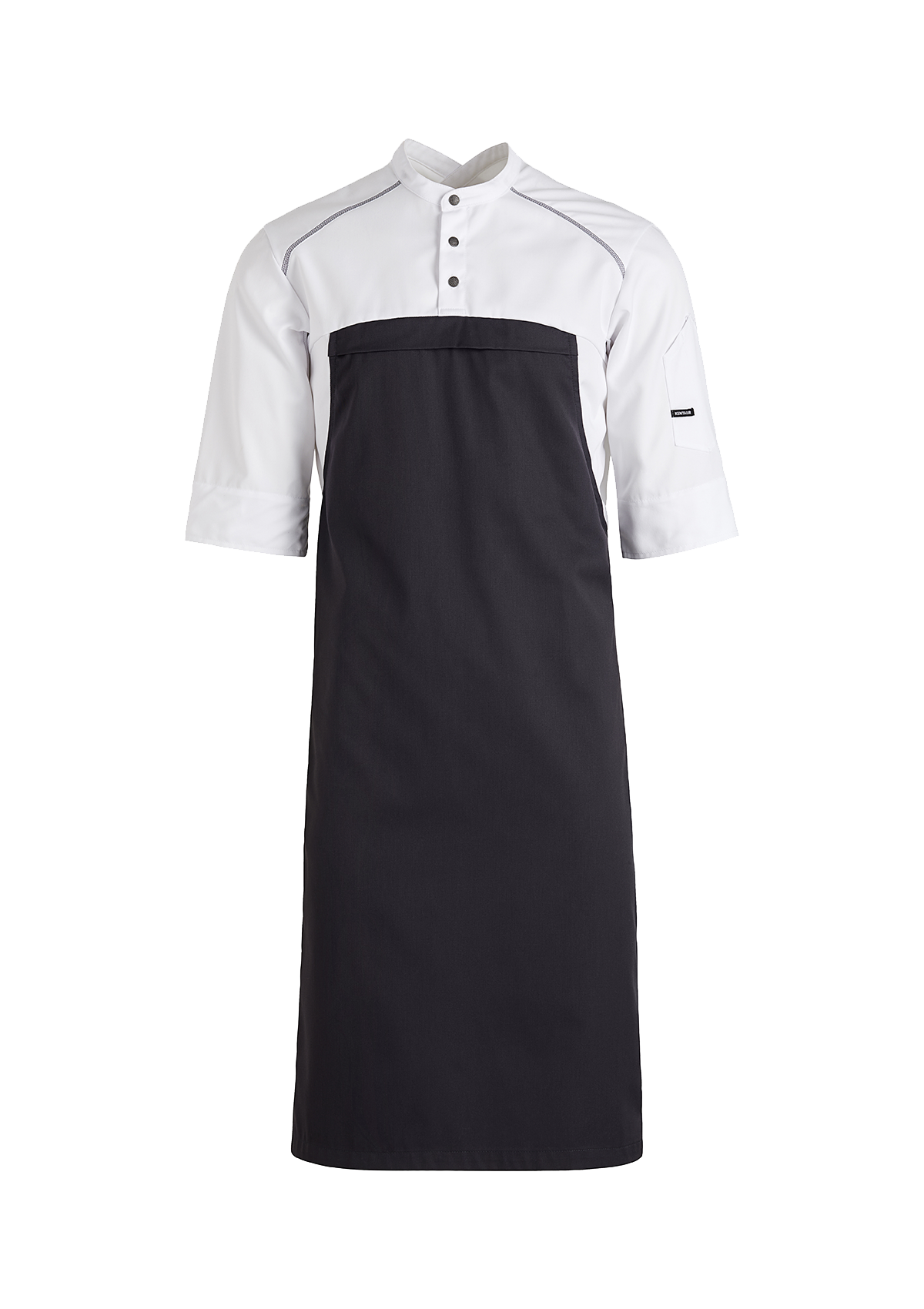 Chaqueta híbrida de chef con delantal integrado unisex | Kentaur