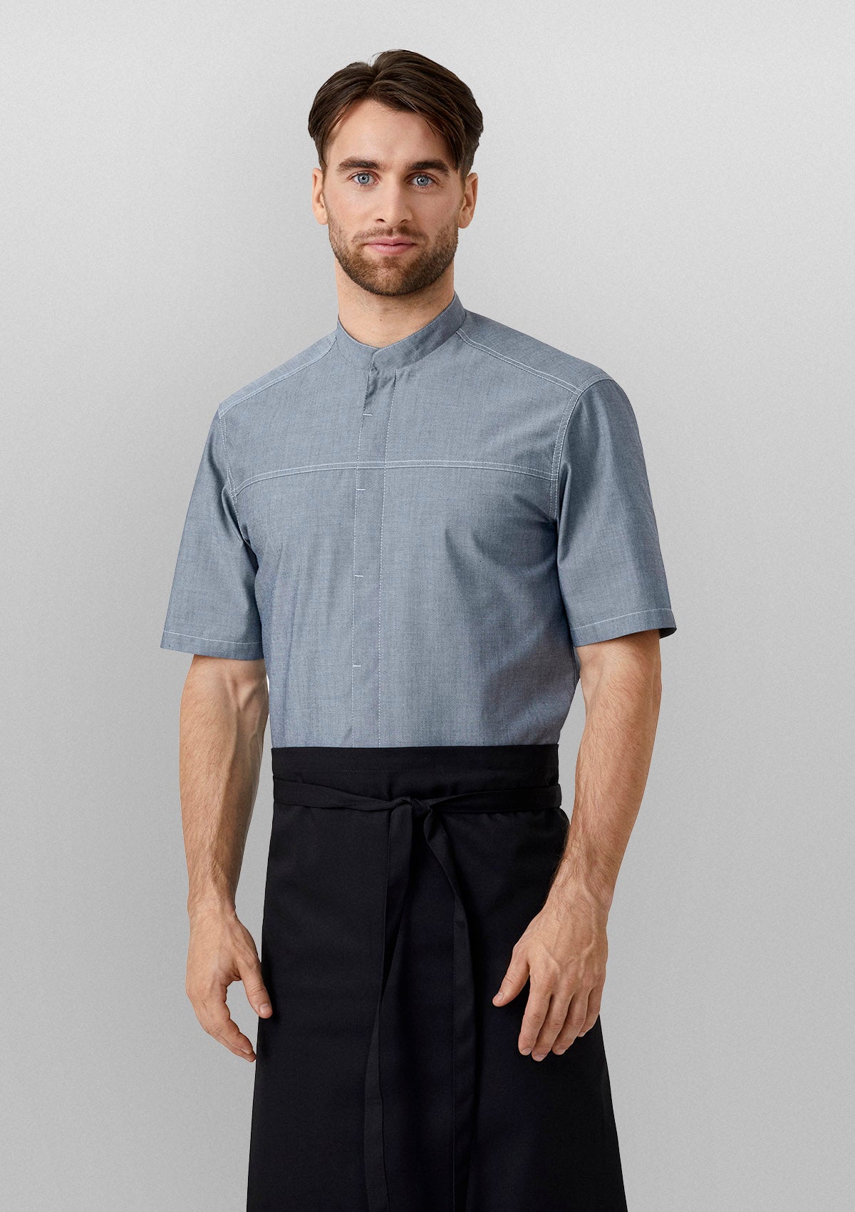Camisa moderna de chef y servicio unisex manga corta | Kentaur