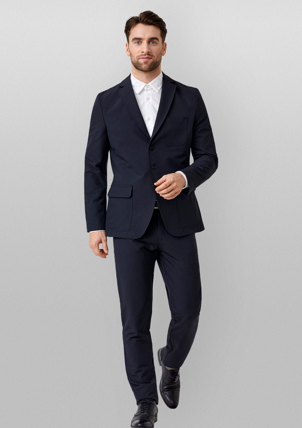 Pantalones de traje de hombre 4-way stretch longitud normal | Kentaur
