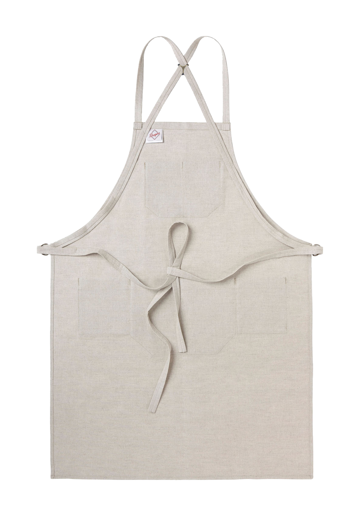 Delantal con peto de lino con tirantes ajustables | Segers