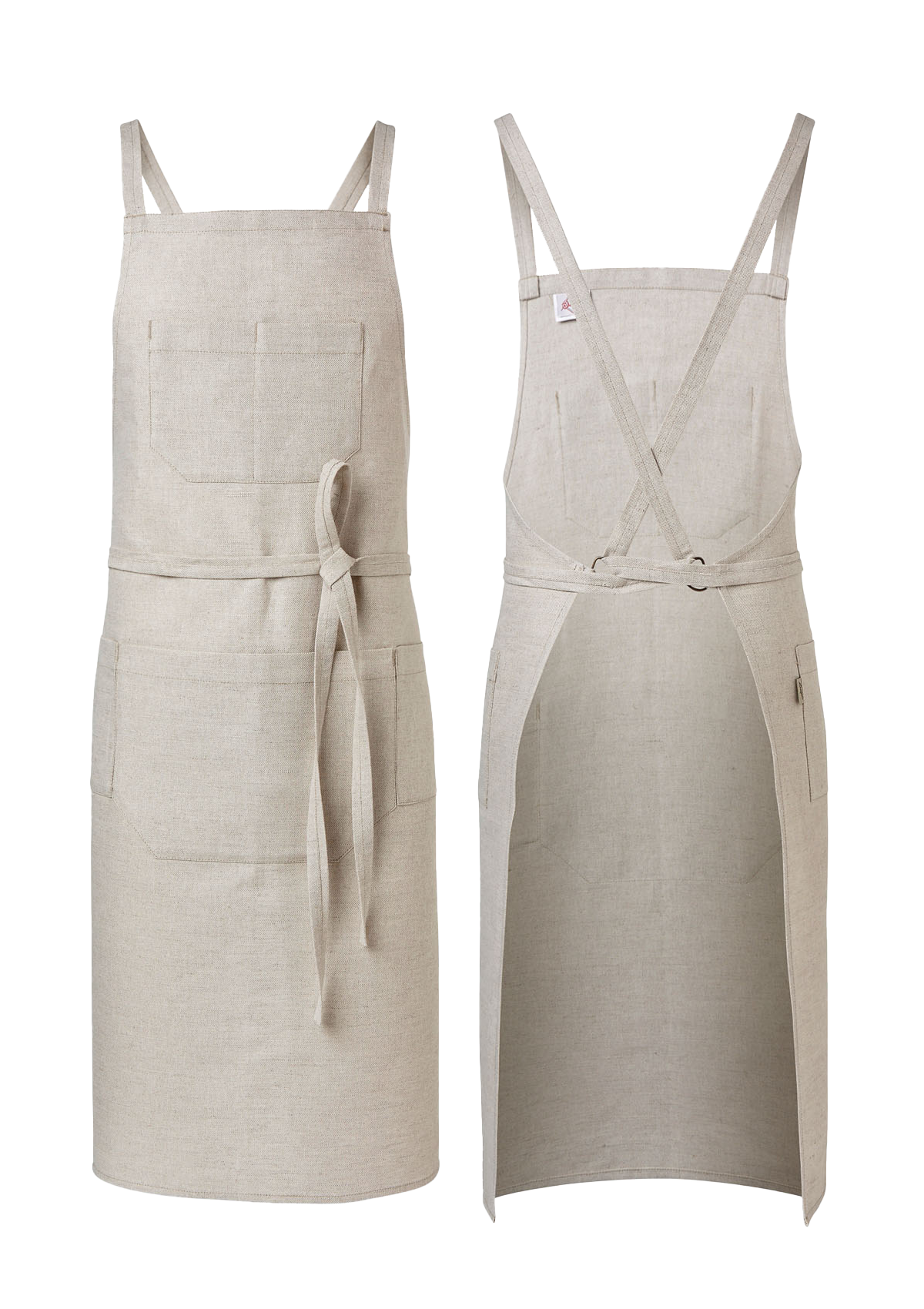 Delantal con peto de lino con tirantes ajustables | Segers
