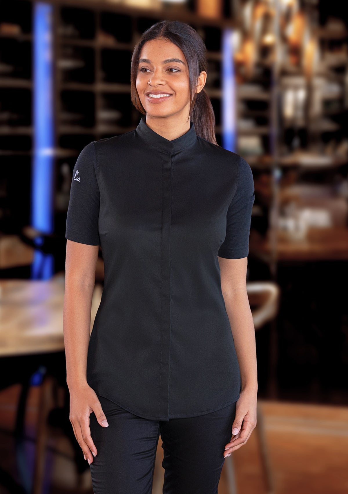 Chaqueta de chef mujer manga corta Avantgarde | Diamond Cut