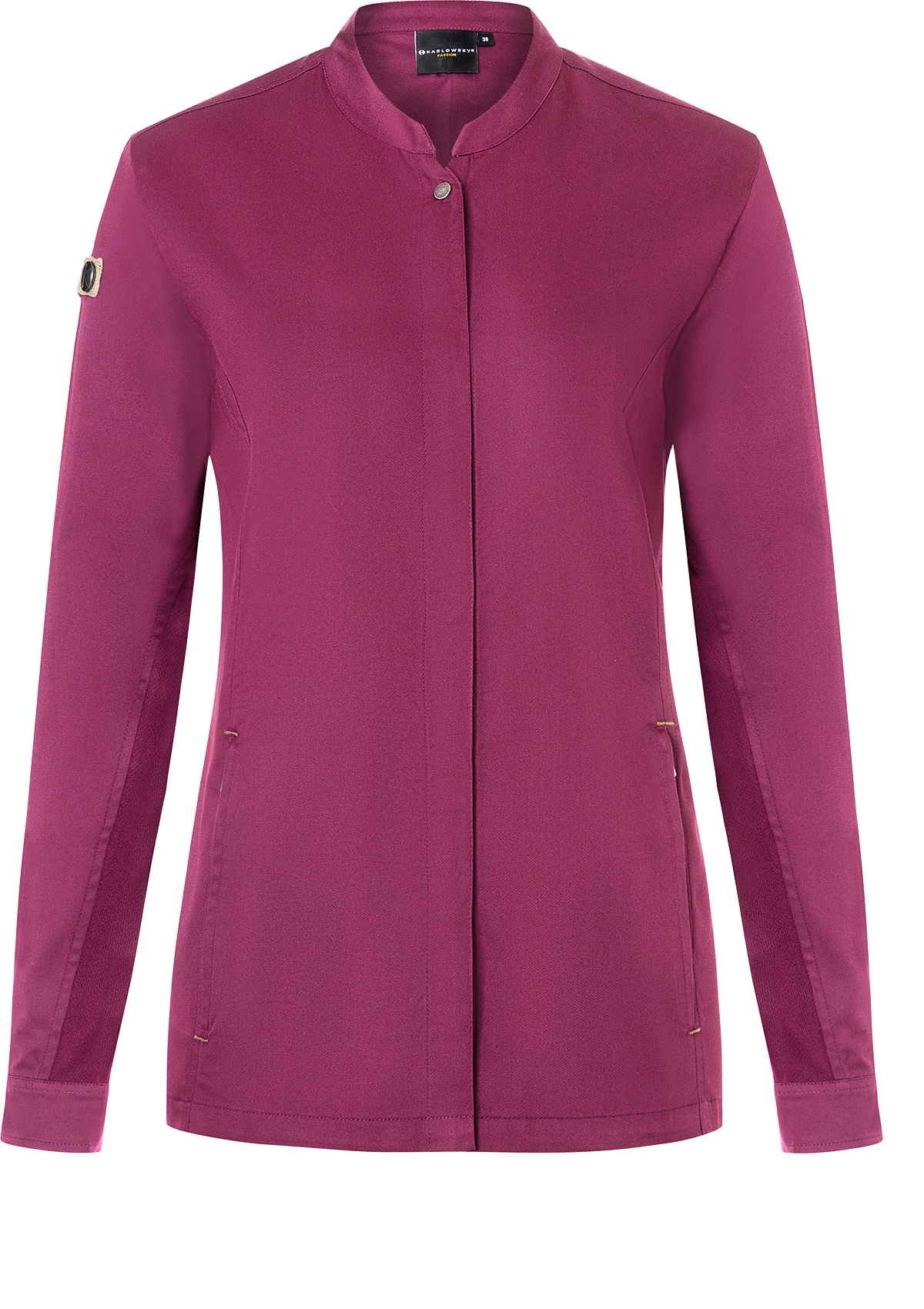 Camisa de chef mujer fucsia manga larga Green-Generation | Karlowsky