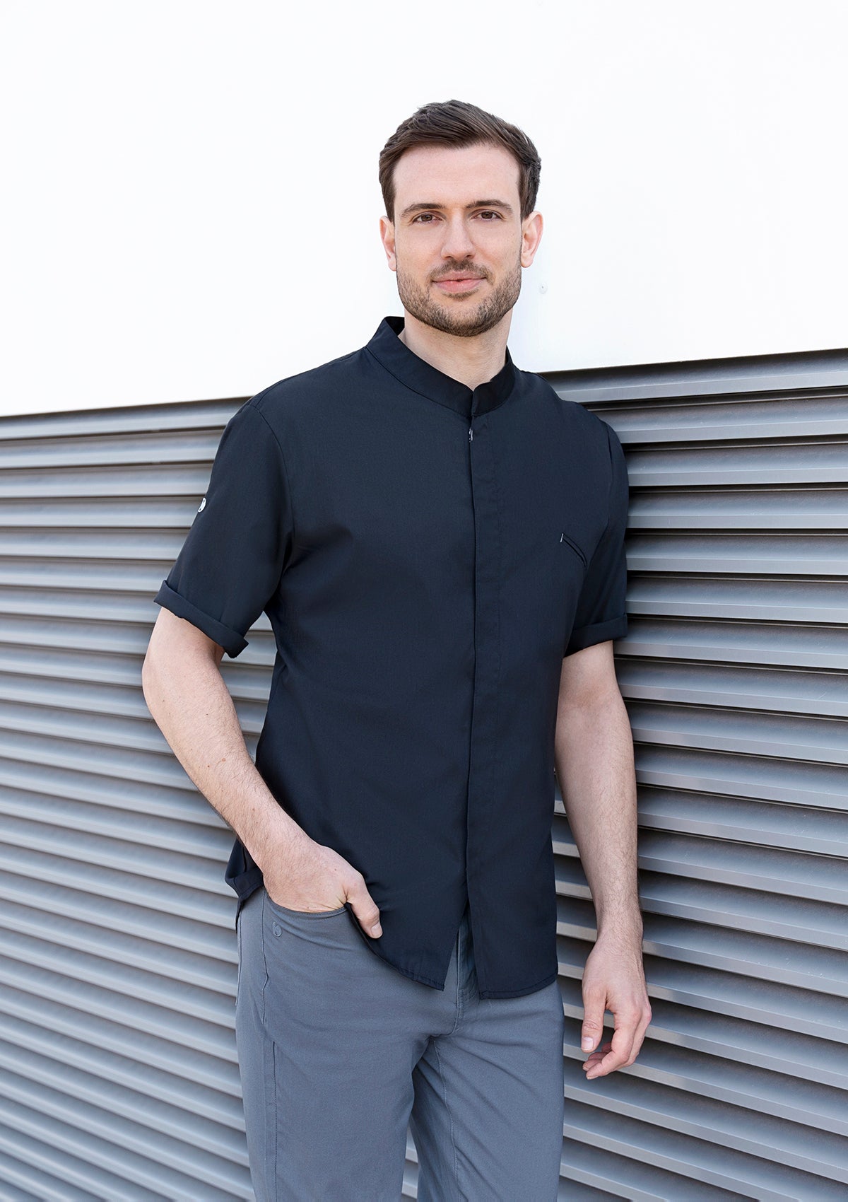 Camisa de chef hombre manga corta Modern-Touch | Karlowsky