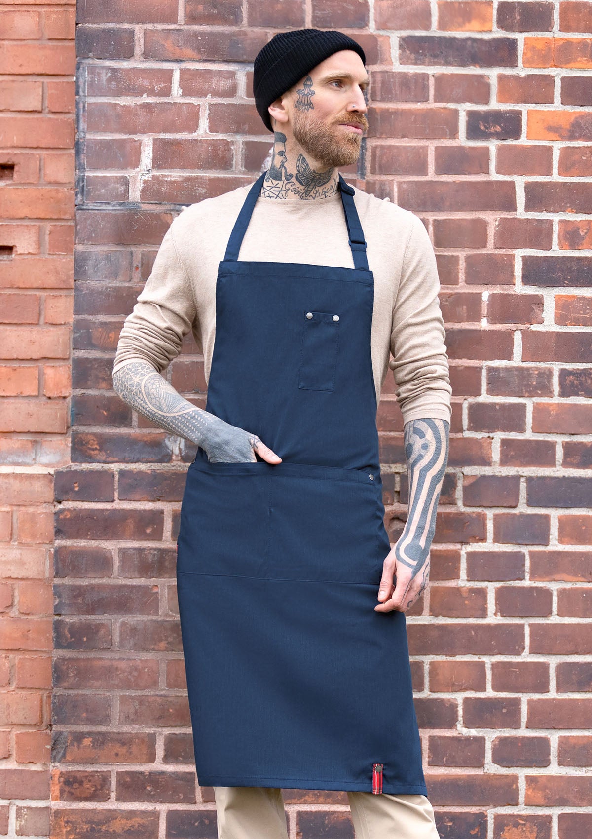 Delantal con Peto, Hebilla y Bolsillos ROCK CHEF® Unisex (Sostenible)