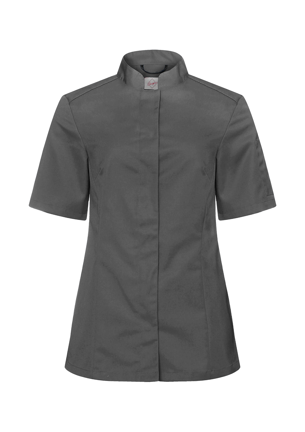 Camisa de chef para mujer entallada manga corta con bolsillo | Segers