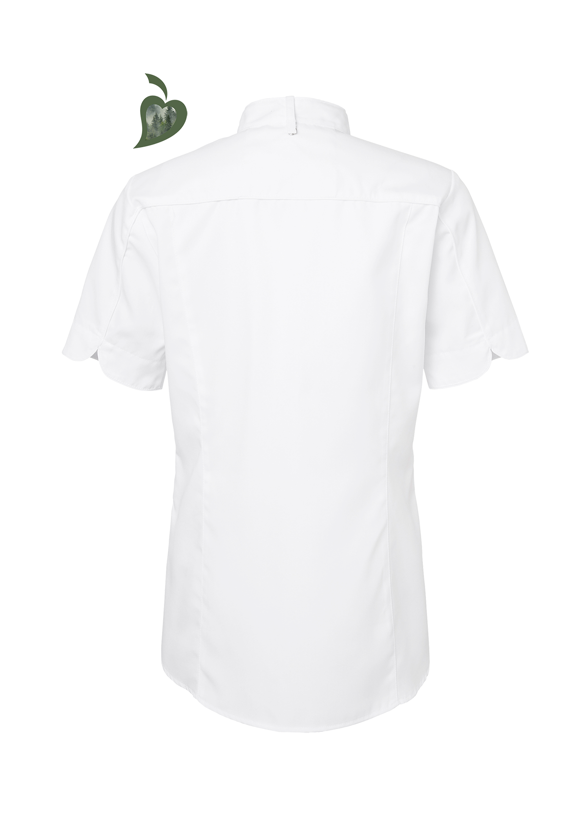 Camisa de chef para mujer entallada de alta calidad manga corta | Segers