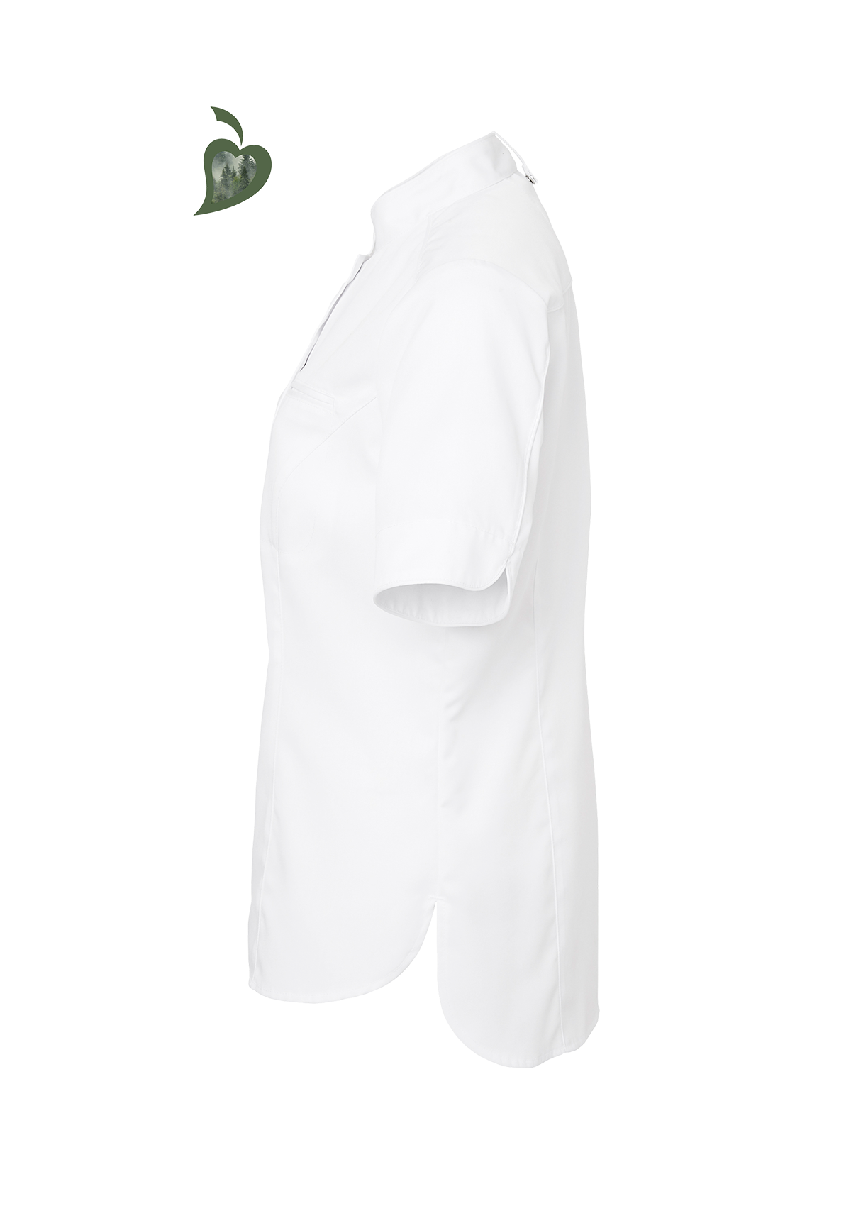Camisa de chef para mujer entallada de alta calidad manga corta | Segers