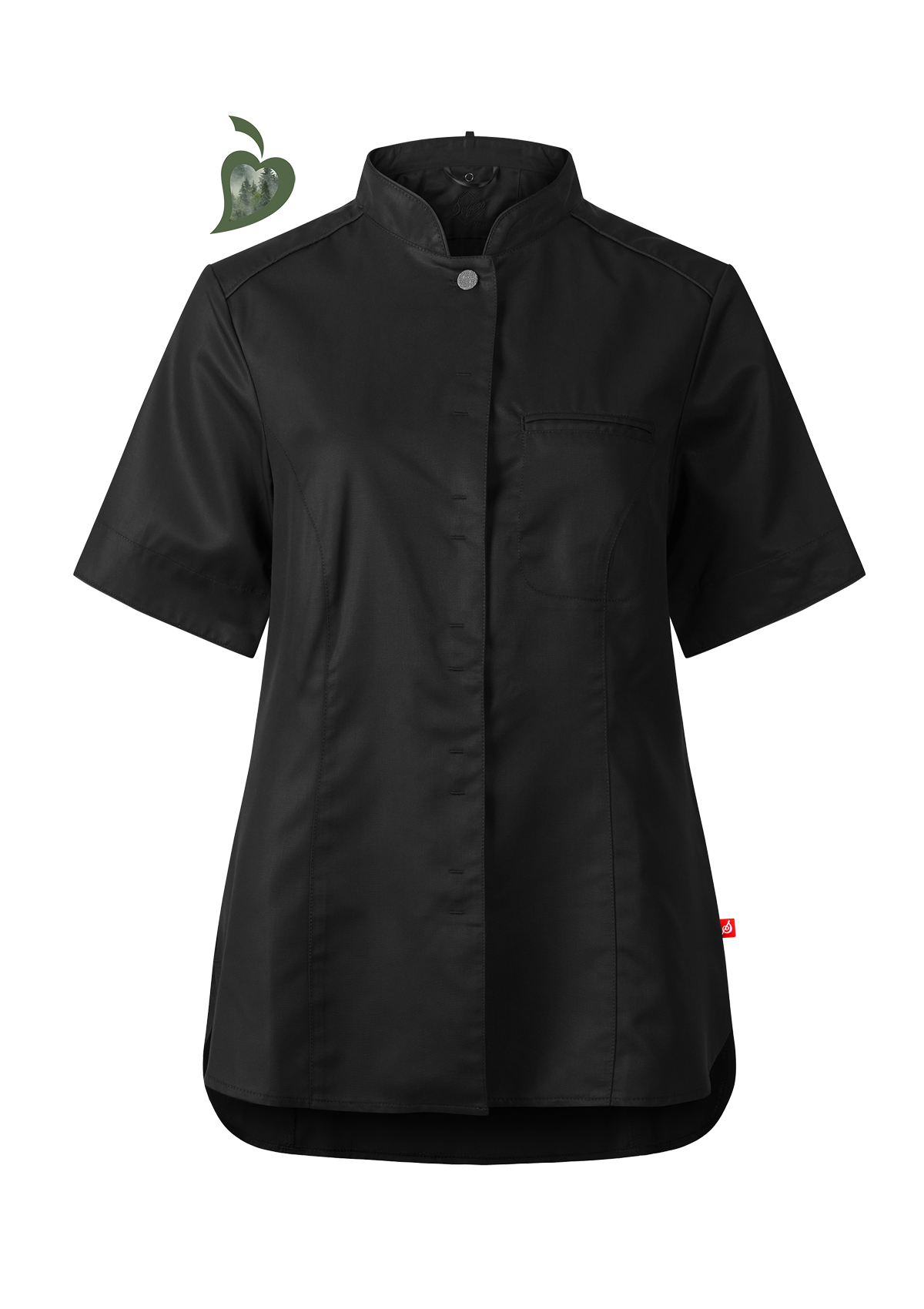 Camisa de chef para mujer entallada de alta calidad manga corta | Segers