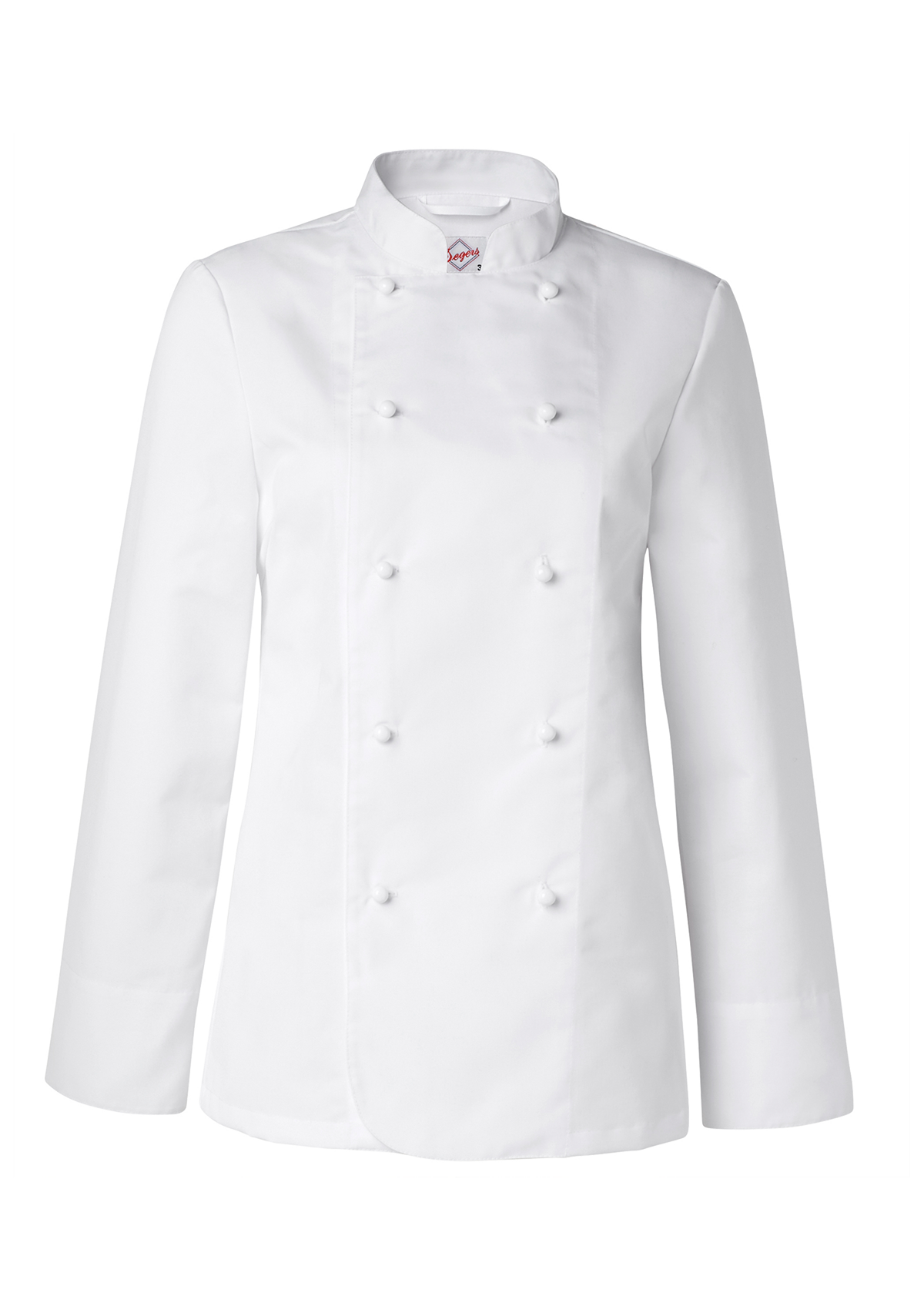 Chaqueta de chef para mujer cruzada ligeramente entallada manga larga | Segers