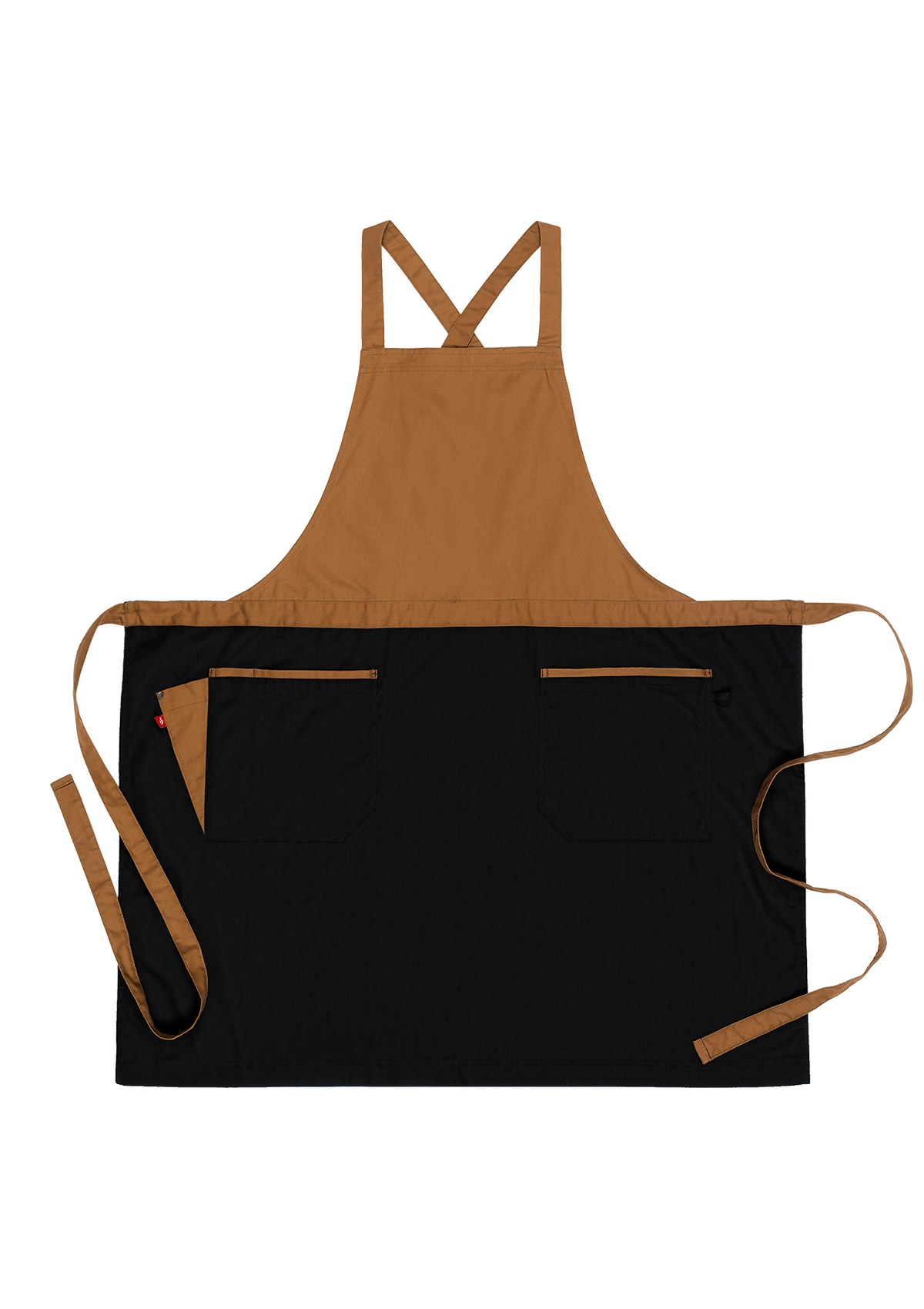 Delantal con peto bicolor unisex con bolsillos laterales | Segers