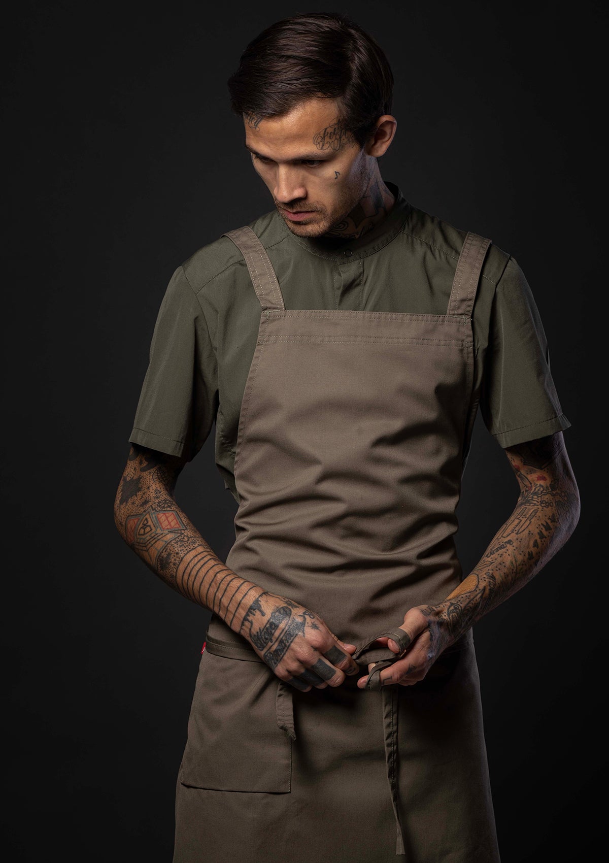 Delantal ergonómico unisex con tirantes cruzados | Segers