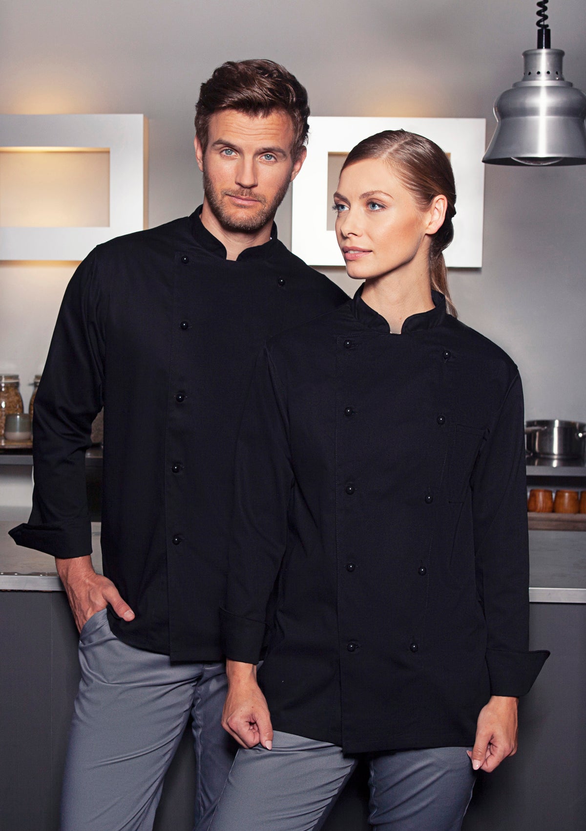 Chaqueta de chef básica unisex manga larga | Karlowsky