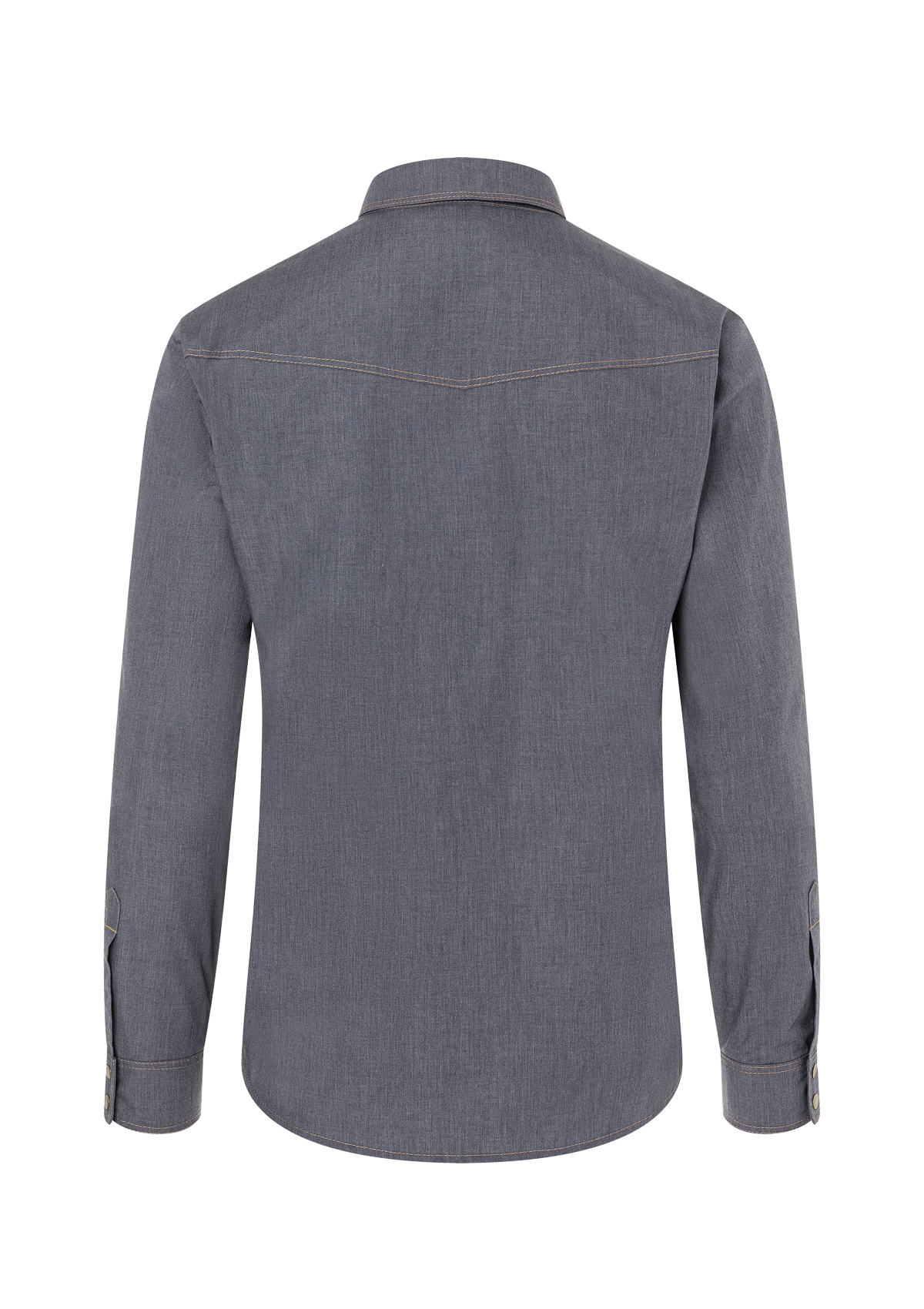 Camisa de chef estilo vaquero manga larga con cuello abotonado | Karlowsky