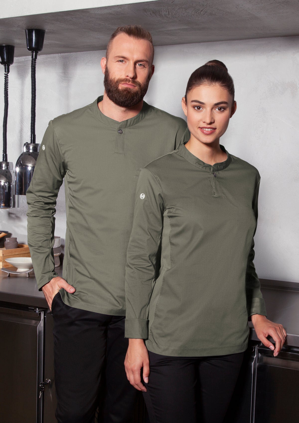 Camisa de chef para mujer Performance Slim-Fit manga larga | Karlowsky